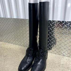 Black Tory Burch Riding Boots
